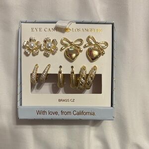 Eye Candy Gold Earrings Set